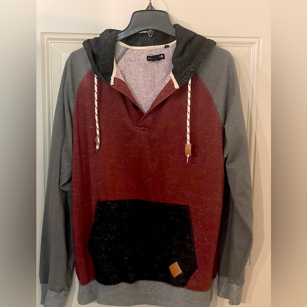 Ocean Current Black and Burgandy Sweatshirt